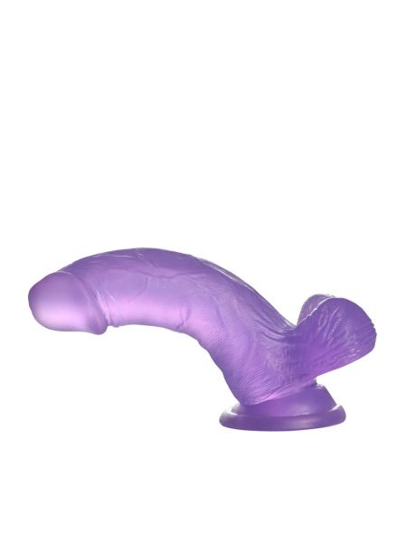 Silikonowe fioletowe dildo przyssawka 15,5 cm - 6