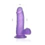 Silikonowe fioletowe dildo przyssawka 15,5 cm - 4