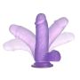 Silikonowe fioletowe dildo przyssawka 15,5 cm - 5