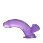 Silikonowe fioletowe dildo przyssawka 15,5 cm - 7