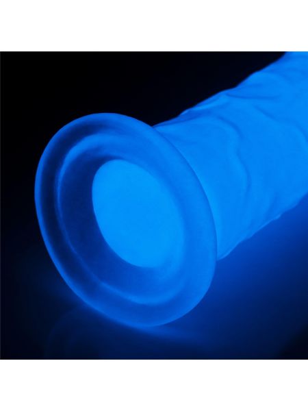 Dildo z przyssawką  ledowe duże podświetlane 20 cm - 5