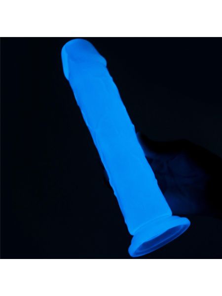 Dildo z przyssawką  ledowe duże podświetlane 20 cm - 6