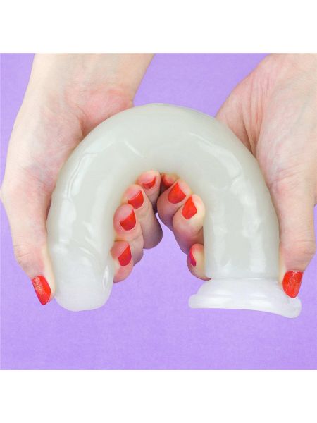 Dildo z przyssawką  ledowe duże podświetlane 20 cm - 14