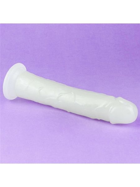 Dildo z przyssawką  ledowe duże podświetlane 20 cm - 16