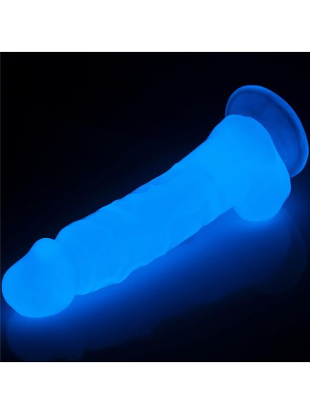 Podświetlane dildo led giętkie duży penis 21,5 cm - 9