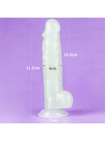 Podświetlane dildo led giętkie duży penis 21,5 cm - 13