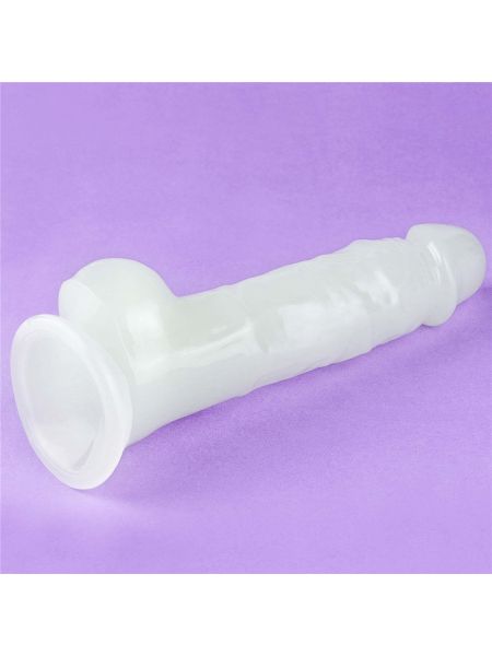 Podświetlane dildo led giętkie duży penis 21,5 cm - 17