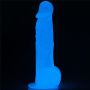 Podświetlane dildo led giętkie duży penis 21,5 cm - 3