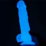 Podświetlane dildo led giętkie duży penis 21,5 cm - 5