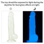 Podświetlane dildo led giętkie duży penis 21,5 cm - 12