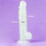 Podświetlane dildo led giętkie duży penis 21,5 cm - 14