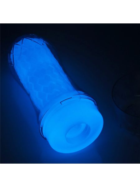 Podświetlany masturbator led z wypustkami 20 cm - 6