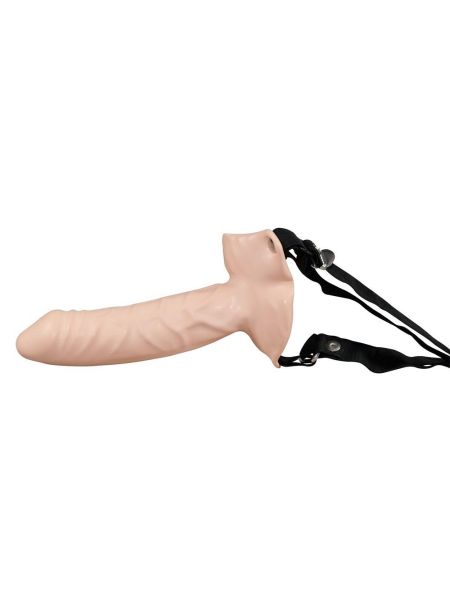 Uprząż Strap-on czarna realistyczne dildo 15 cm - 3