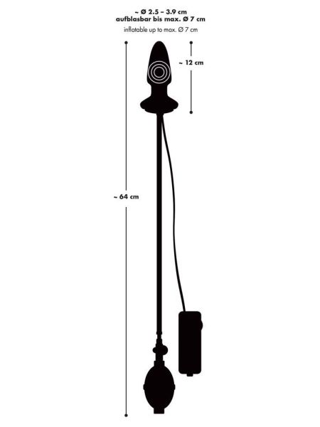 Czarna wtyczka wibracyjna z pompą ręczną korek plug - 12