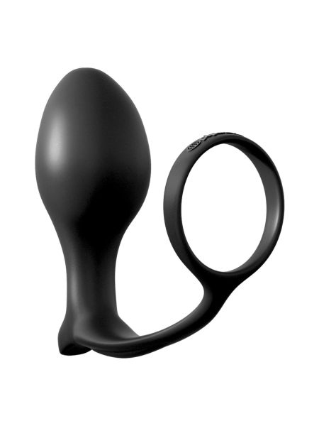 Korek analny ass gasm cock ring advanced black - 5