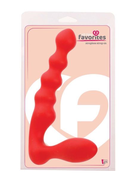 Silikonowe czerwone dildo do podwójnej penetracji - 2