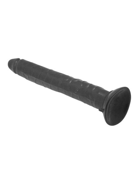 Żylaste mega długie czarne dildo z przyssawką 32cm - 3