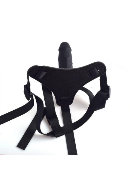 Strap-on czarne majtki z silikonowym dildo 10 cm - 2