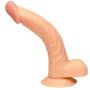 Dildo cieliste wyżyłowany penis z przyssawką 19 cm - 4