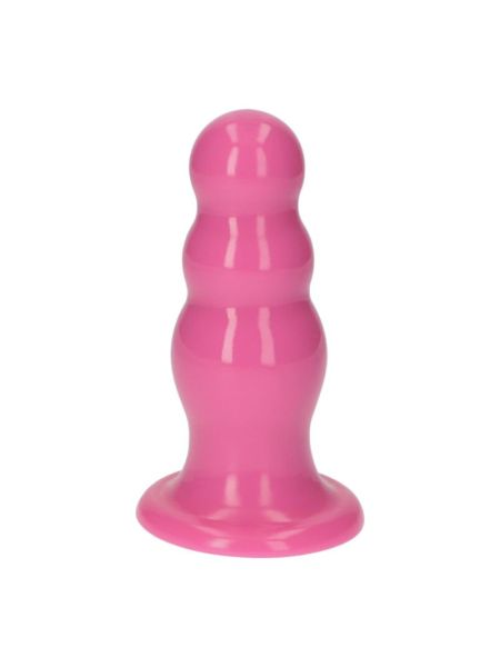 Różowe dildo do penetracji analnej korek silikonowy plug - 9