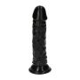 Dildo realistyczne żylaste czarne z przyssawką - 8