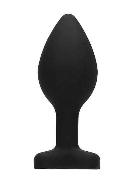 Plug gładki korek analny zatyczka czarny 7,5cm - 4