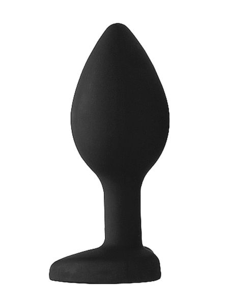 Plug gładki korek analny zatyczka czarny 7,5cm - 5