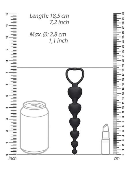 Zatyczka korek analna koraliki z uchwytem 18,5 cm - 4