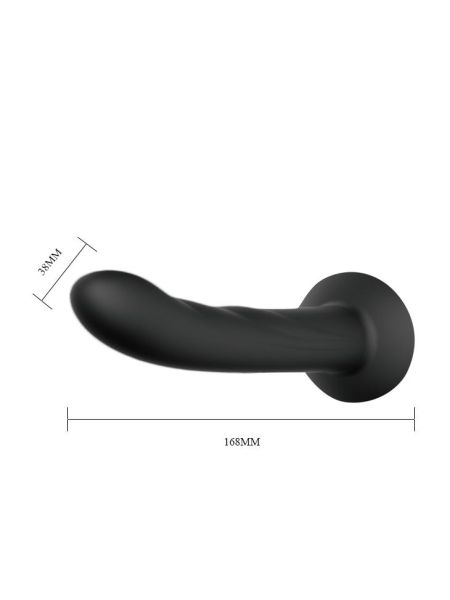 Strap-on na szelkach z zakrzywionym dildo 16,8 cm - 6