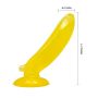 Gładkie żelowe dildo żółty banan z przyssawką - 5