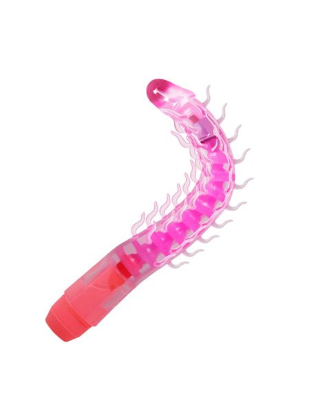 Elastyczne zginane dildo wibrator z wypustkami 23,5 cm - 4