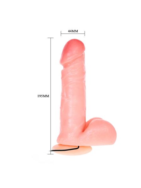 Realistyczny wibrujący sztuczny penis żylaste dildo - 4