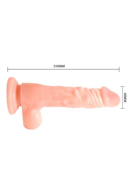 Dildo realistyczne żylaste z wibrującą końcówką - 4