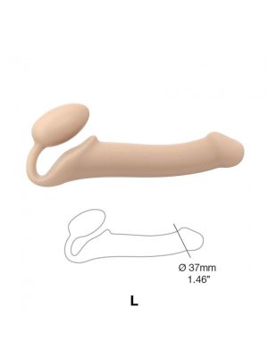 Silikonowy Strap-on podwójna penetracja gładkie dildo - image 2