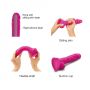 Ralistyczne dildo sliding skin fuchsia l - 4