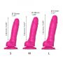 Ralistyczne dildo sliding skin fuchsia l - 5