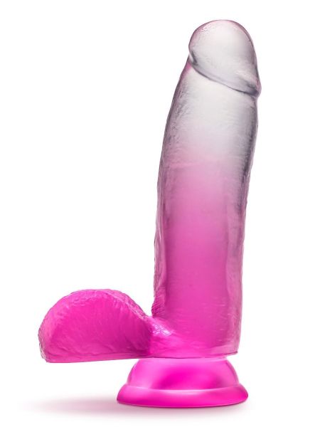 Dildo fikuśne grube sex z przyssawka i jądrami - 4