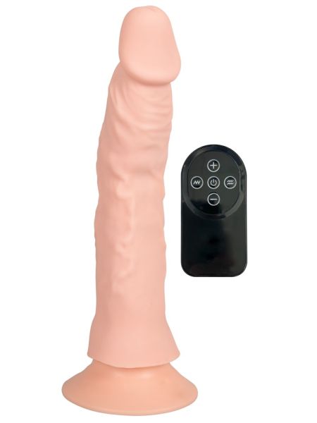 Żylaste giętkie elastyczne dildo z wibracjami 21,5 cm - 9