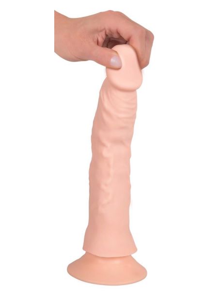 Żylaste giętkie elastyczne dildo z wibracjami 21,5 cm - 18