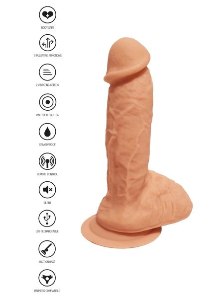 Dildo realistyczne żylaste z mocną przyssawką 17cm - 6