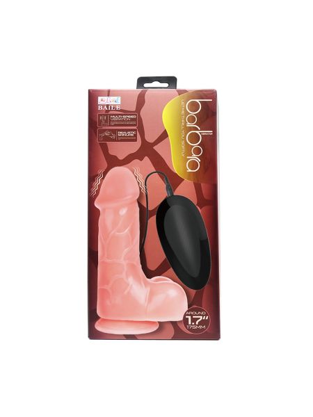 Dildo żylaste do głębokiej penetracji z wibracjami 17 cm - 7