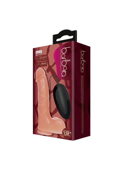 Realistyczne wibrujące żylaste dildo z jądrami 22 cm - 7