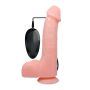 Realistyczne wibrujące żylaste dildo z jądrami 22 cm - 2