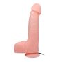 Realistyczne wibrujące żylaste dildo z jądrami 22 cm - 3