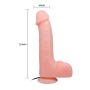 Realistyczne wibrujące żylaste dildo z jądrami 22 cm - 5