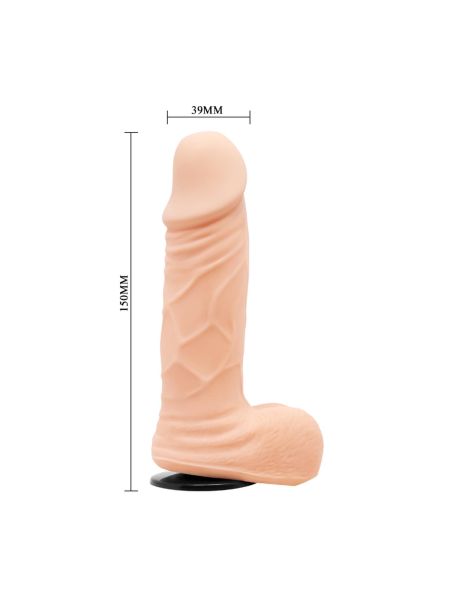 Majtki czarna uprząż strap-on realistyczne dildo 15 cm - 6