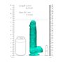 Penis dildo długie żylaste z mocną przyssawką 21cm - 8