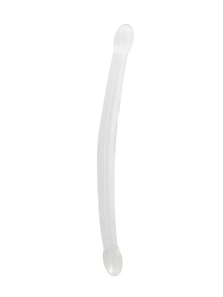 Długie podwójne silikonowe dildo gładkie 42 cm - 2