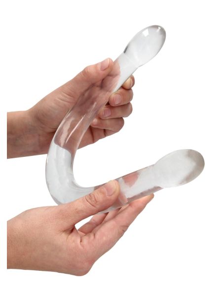 Długie podwójne silikonowe dildo gładkie 42 cm - 3