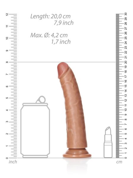 Realistyczne duże dildo z mocną przyssawką 20 cm - 7